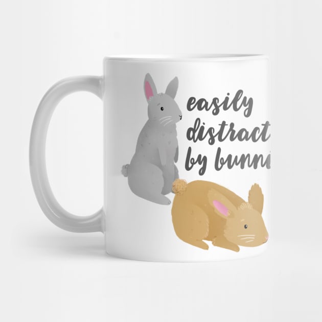 Easily Distracted By Bunnies by Bethany Evelyn Art